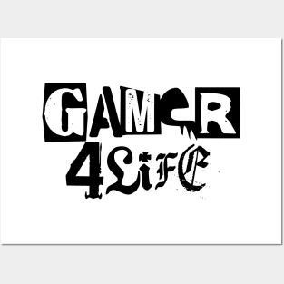 Gamer 4 Life text 18.0 Posters and Art